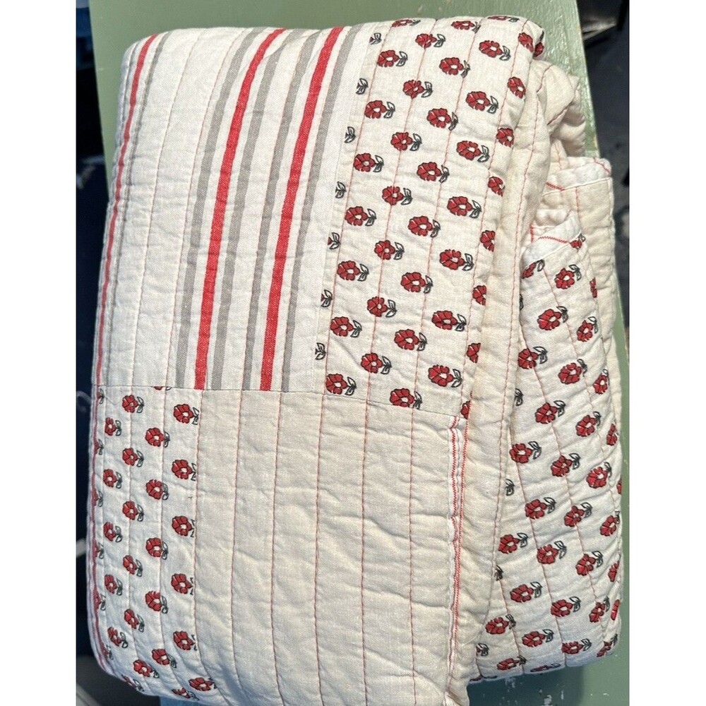 New Cotton Quilt Full/Queen Jessica Simpson Farm life Cottage Core Shabby Chic
